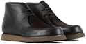 Lookbook Emporio Armani Leather Round Toe Lace-Up 'Fashion Short Boot Black' X2M344XN6651C705
