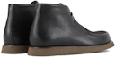 Shop Emporio Armani Leather Round Toe Lace-Up 'Fashion Short Boot Black' X2M344XN6651C705
