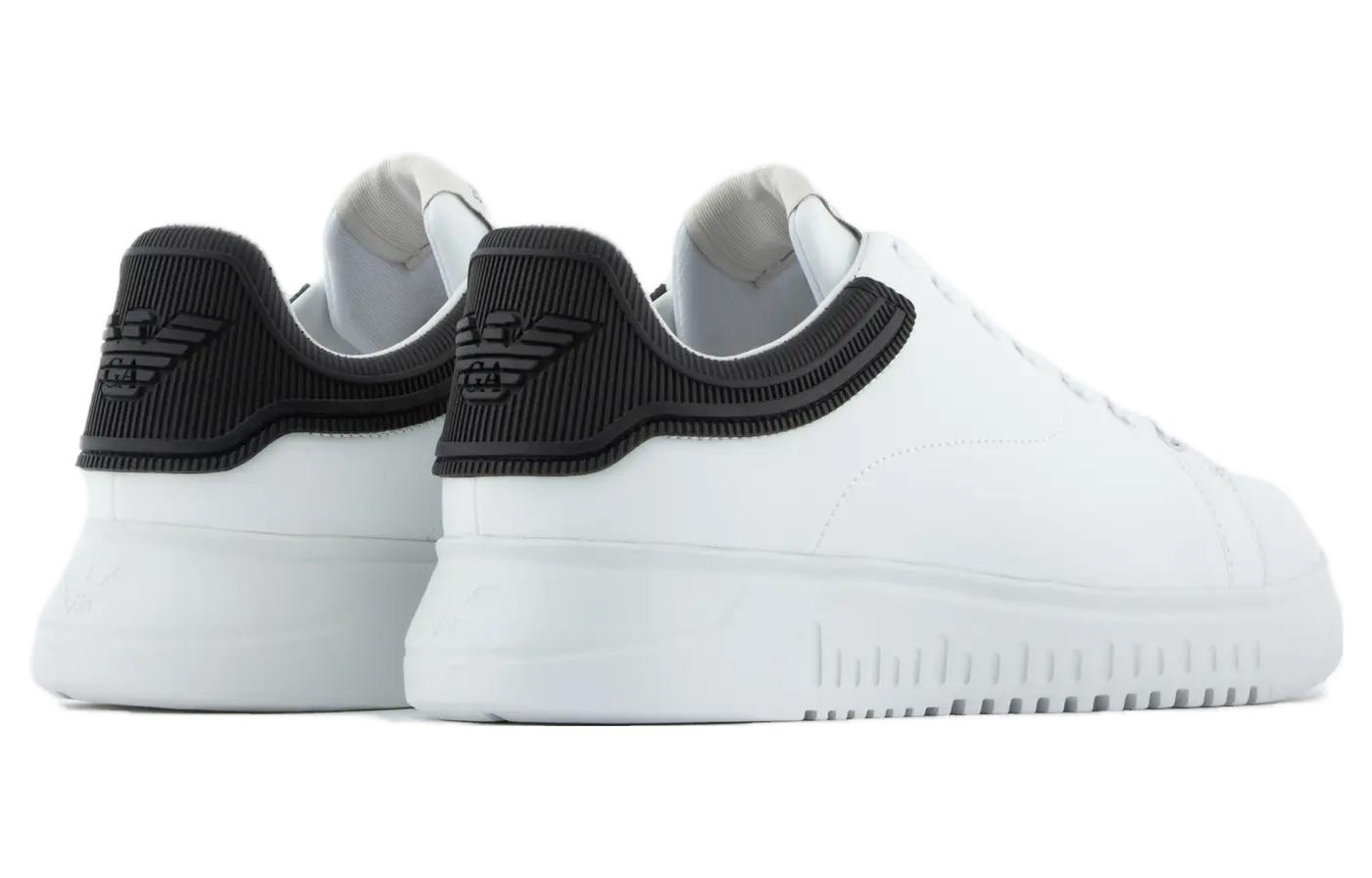 Lookbook Sneaker Kulit Emporio Armani 'Hitam & Putih' X4X264XN19100230