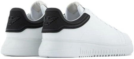 EMPORIO ARMANI阿瑪尼 皮革 系帶 時尚板鞋 男款 白黑 Lookbook EMPORIO ARMANI阿瑪尼 皮革 系帶 時尚板鞋 男款 白黑