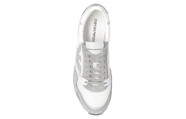 Emporio Armani Leather Sneaker 'Grey Side Eagle Logo' 圖 3