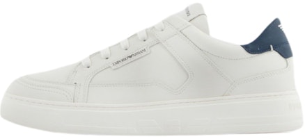 Emporio Armani Leather Textured Sneakers 'White Fashion' X4X568XN162Q778 Emporio Armani Leather Textured Sneakers 'White Fashion' X4X568XN162Q778