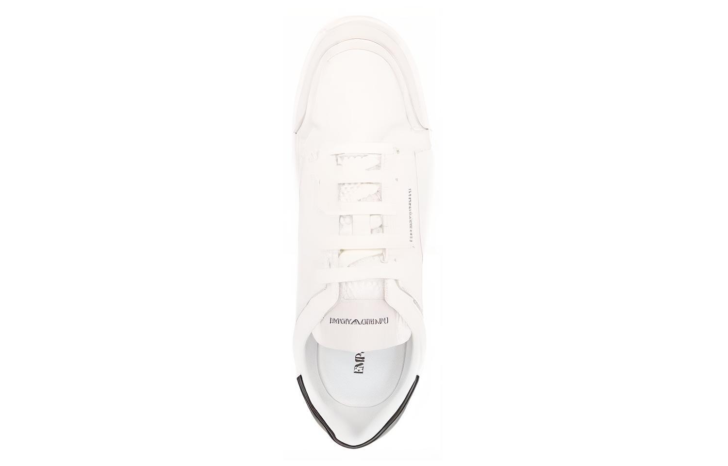 Shop Emporio Armani Sepatu Kulit Bertekstur 'Putih Fashion' X4X568XN162Q778