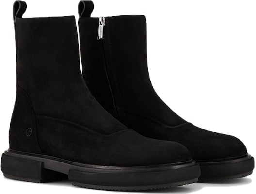 Emporio Armani Leather Zip Round Toe Short Boots 'Black' X2M342XF686100002 Lookbook Emporio Armani Leather Zip Round Toe Short Boots 'Black' X2M342XF686100002