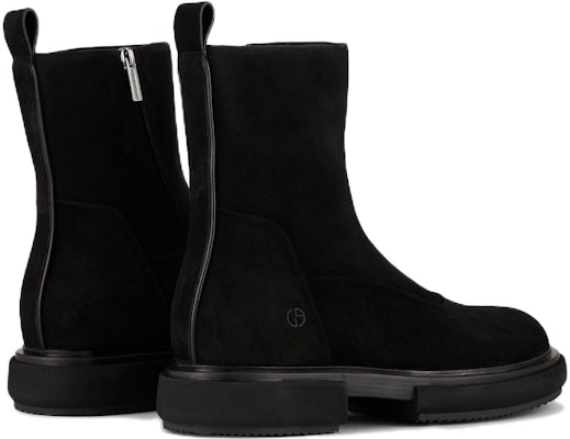 Emporio Armani Leather Zip Round Toe Short Boots 'Black' X2M342XF686100002 Shop Emporio Armani Leather Zip Round Toe Short Boots 'Black' X2M342XF686100002