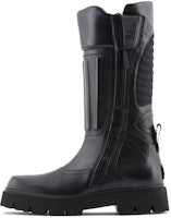 Emporio Armani Leather Zip Square Toe Boot 'Black' X4N015XN6131K001 Emporio Armani Leather Zip Square Toe Boot 'Black' X4N015XN6131K001