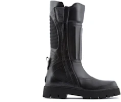 Order Emporio Armani Lederstiefel mit Reißverschluss und eckiger Spitze ''Schwarz'' X4N015XN6131K001