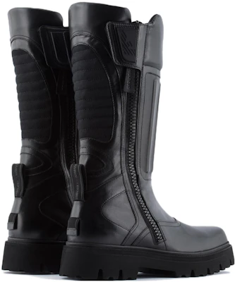 EMPORIO ARMANI 阿瑪尼 牛皮 方頭拉鍊 時尚短靴 黑色 Shop EMPORIO ARMANI 阿瑪尼 牛皮 方頭拉鍊 時尚短靴 黑色