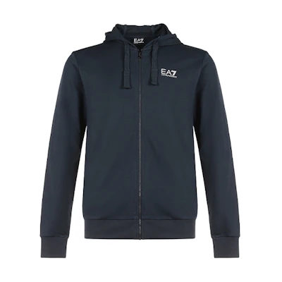Emporio Armani Letter Zip-Up Sweatshirt Jacket in Navy Blue 8NPM03-PJ05Z-1578