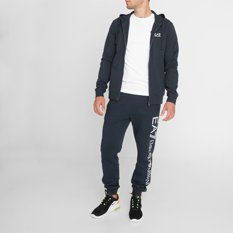 Emporio Armani Letter Zip-Up Sweatshirt Jacket in Navy Blue 8NPM03-PJ05Z-1578 圖 4