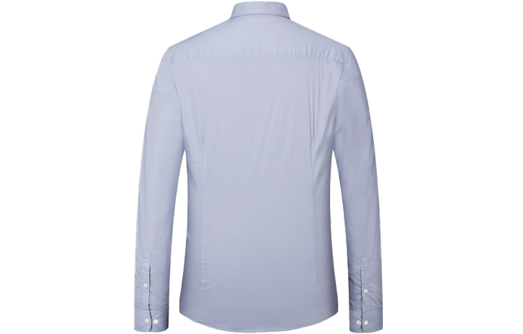 Shop Emporio Armani Kemeja Lengan Panjang Biru Muda Bordir Logo 8N1C09-1NI9Z-0785