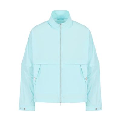 Emporio Armani Light Blue Zip-Up High Neck Jacket 6R1BZ01-NAVZ1-0742
