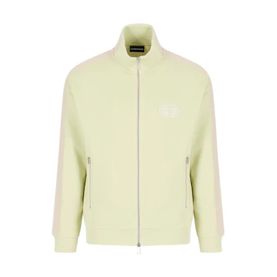 Emporio Armani Light Green Zip-Up Stand Collar Sweatshirt 3R1MCX1-JLYZ1-0594