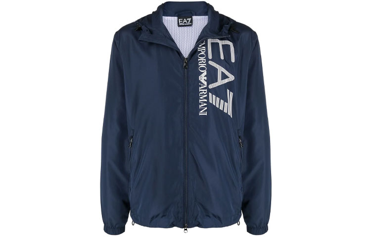 Emporio Armani Lightweight Logo Print Jacket Blue 3KPB30-PN28Z
