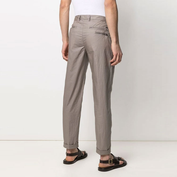 Purchase EMPORIO ARMANI 轻便褶皱直筒休闲裤 棕色 3K1PN61-NWWZ-0144