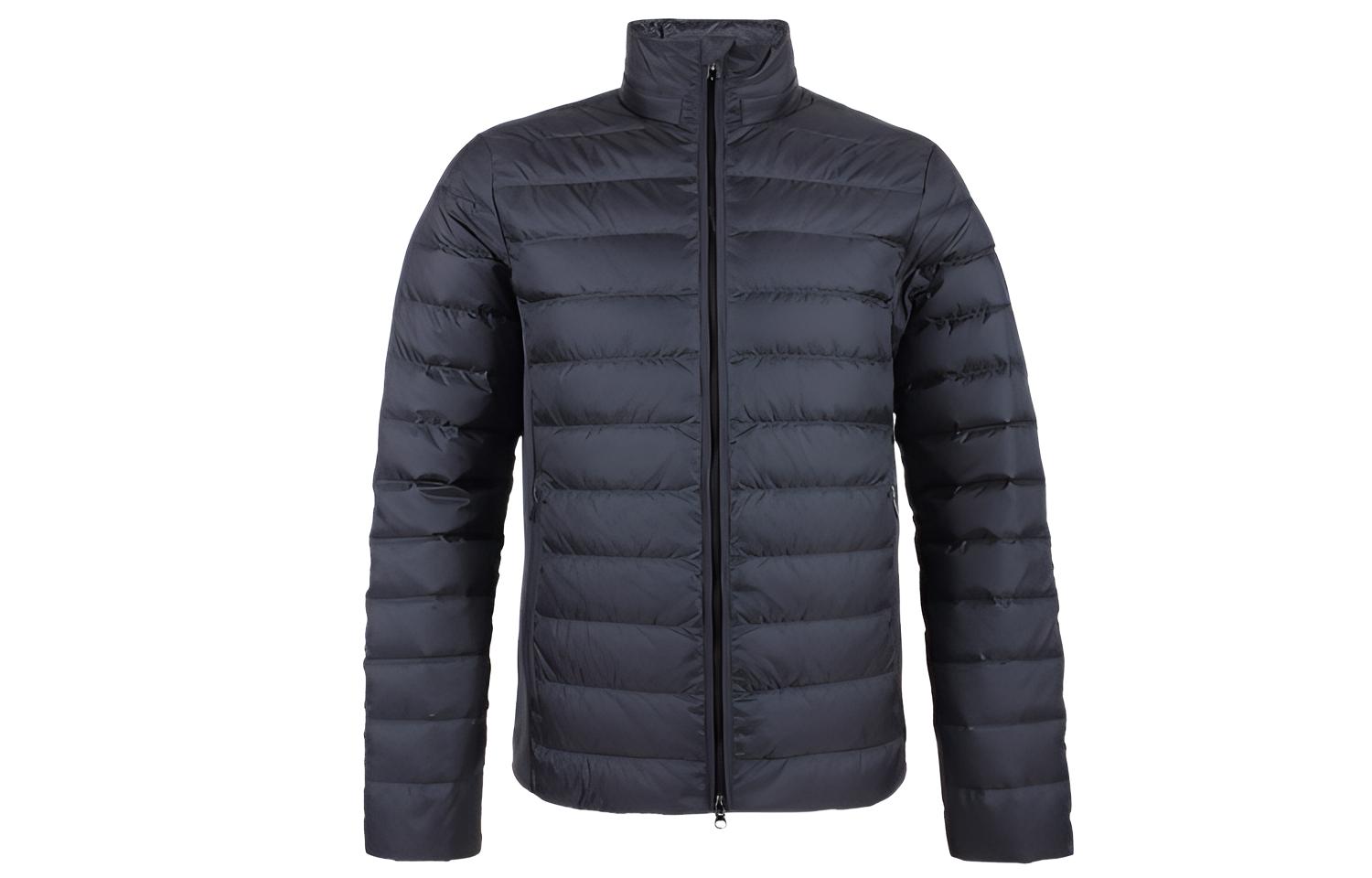 Emporio Armani Lightweight Solid Stand Collar Zipper Down Jacket - Gray 6ZPB14-PN22Z-1994