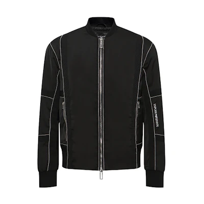 Emporio Armani Logo Casual Black Jacket 3K1BA9-1NZNZ-0999