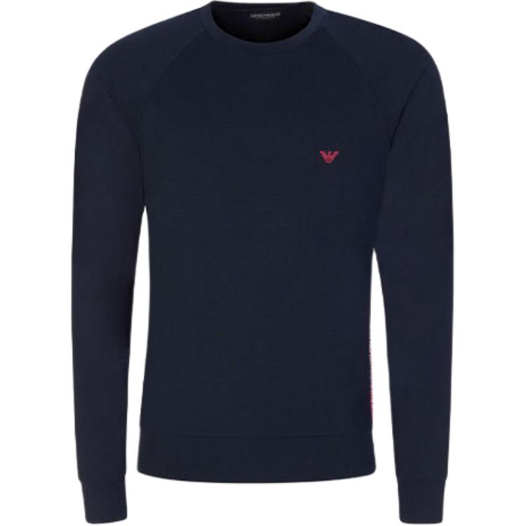 Emporio Armani Logo Crewneck Long-Sleeve Sweatshirt Navy Blue () 1110621P-5750-0135