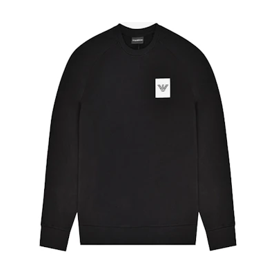 Emporio Armani Logo Crewneck Pullover Sweatshirt Black 6G1MD7-1J36Z-0999