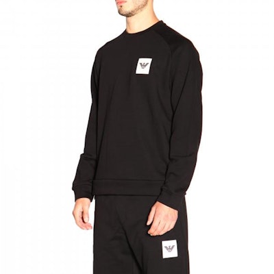 Emporio Armani Logo Crewneck Pullover Sweatshirt Hitam 6G1MD7-1J36Z-0999 Purchase Emporio Armani Logo Crewneck Pullover Sweatshirt Hitam 6G1MD7-1J36Z-0999
