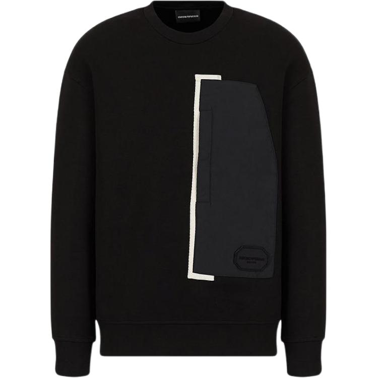 Emporio Armani Logo Crewneck Pullover Sweatshirt Men’s Black 6K1M871-JHSZ1-0999