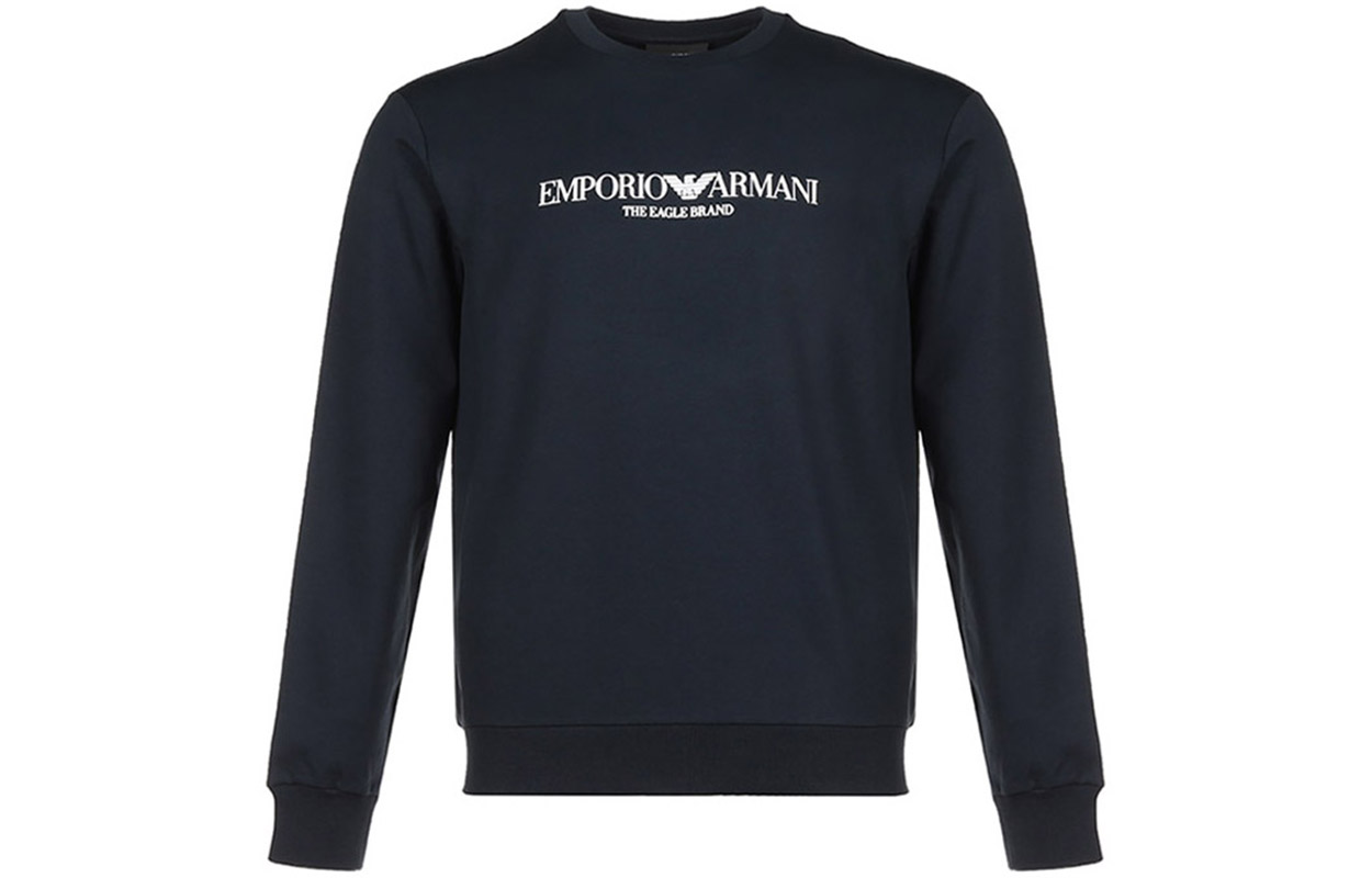 Order EMPORIO ARMANI 標誌圓領長袖衛衣 海軍藍 8N1ME8-1J04Z-0922
