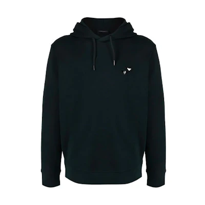 Emporio Armani Logo Embroidered Green Hoodie for Men 6K1M68-1JHSZ-0558
