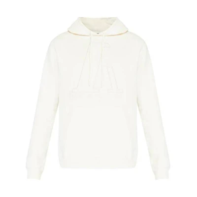 EMPORIO ARMANI Logo Embroidered Hoodie White. 6K1M6T-1JT2Z-0102