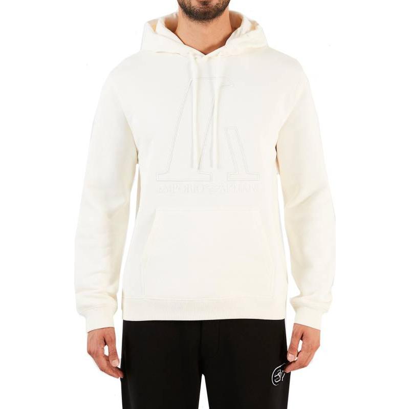 EMPORIO ARMANI Logo Embroidered Hoodie  White. 6K1M6T-1JT2Z-0102 圖 3