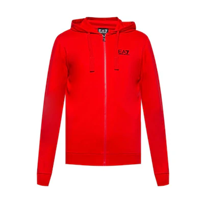 Emporio Armani Logo Embroidered Hoodie Red 8NPM03-PJ05Z-1451