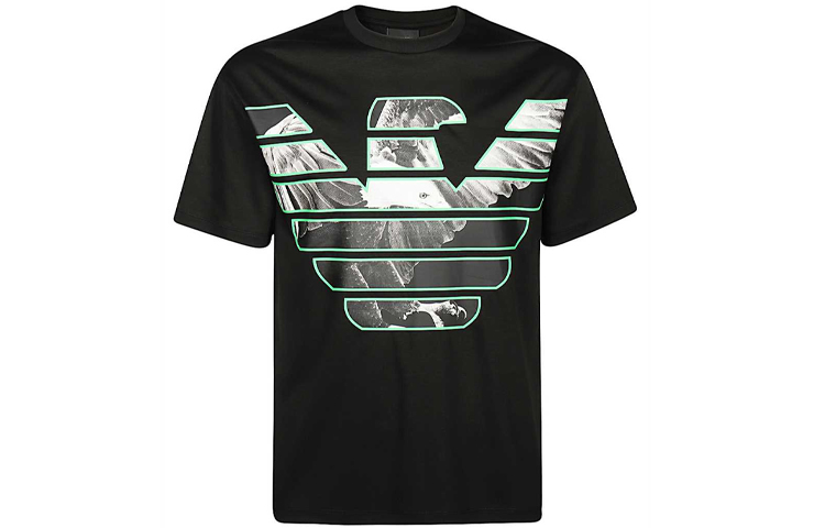 Emporio Armani Logo Graphic Crew Neck T-Shirt Black 3H1T79-1JSTZ-0999