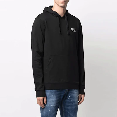 엠포리오 아르마니 로고 후디 블랙 드로스트링 풀오버 8NPM04-PJ05Z-1200 Purchase 엠포리오 아르마니 로고 후디 블랙 드로스트링 풀오버 8NPM04-PJ05Z-1200