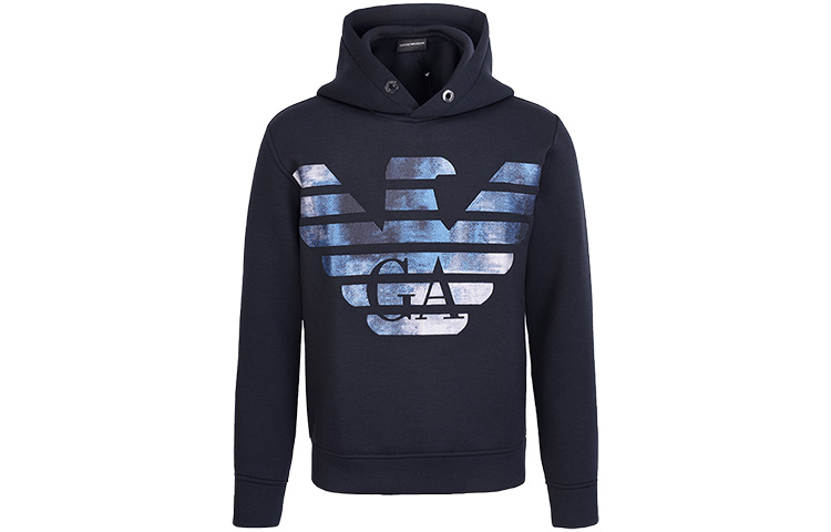 Emporio Armani Logo Hoodie in Navy Blue 6H1MA9-1JDSZ-0920