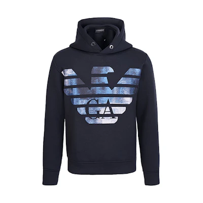 Emporio Armani Logo Hoodie in Navy Blue 6H1MA9-1JDSZ-0920