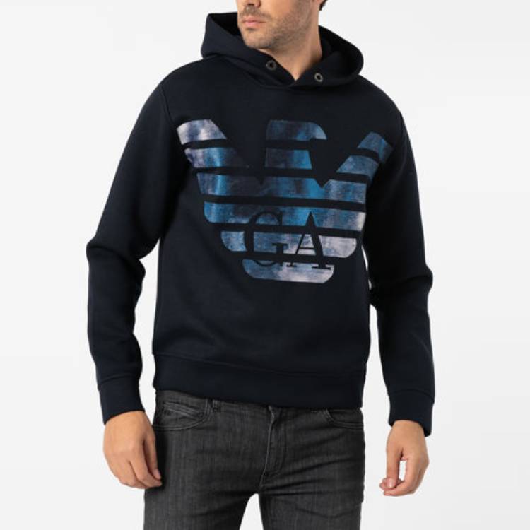 Sizing Emporio Armani 海軍藍標誌連帽上衣 6H1MA9-1JDSZ-0920