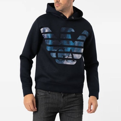 Emporio Armani 海軍藍標誌連帽上衣 6H1MA9-1JDSZ-0920 Sizing Emporio Armani 海軍藍標誌連帽上衣 6H1MA9-1JDSZ-0920