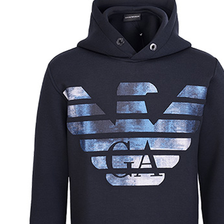 Cheap Emporio Armani 海軍藍標誌連帽上衣 6H1MA9-1JDSZ-0920