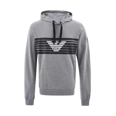 Emporio Armani Logo Hoodie Unisex - Grey 6ZPM89-PJ05Z-3905