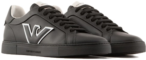 EMPORIO ARMANI阿瑪尼 牛皮 徽標繫帶圓頭低幫 時尚板鞋 男款 黑色 Order EMPORIO ARMANI阿瑪尼 牛皮 徽標繫帶圓頭低幫 時尚板鞋 男款 黑色