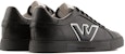 Emporio Armani Logo Lace-Up Low-Top Sneakers 'Kulit Hitam' X4X598XN6331K001