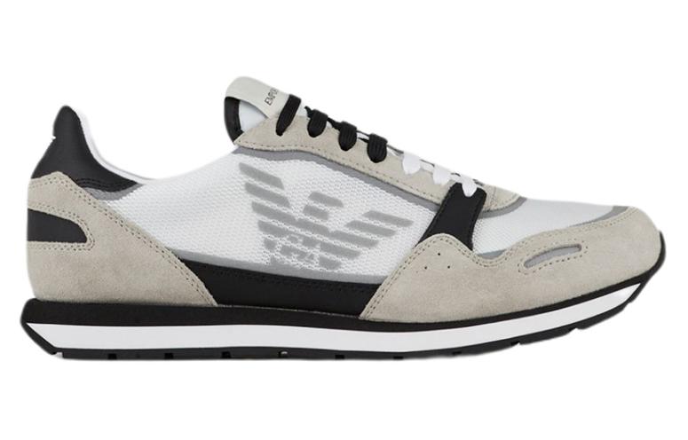 Order 엠포리오 아르마니 베이지 레더 로고 스니커즈 X4X537XM678N638