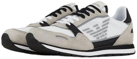 EMPORIO ARMANI 阿瑪尼 鷹標logo皮革 運動鞋 米白 Lookbook EMPORIO ARMANI 阿瑪尼 鷹標logo皮革 運動鞋 米白