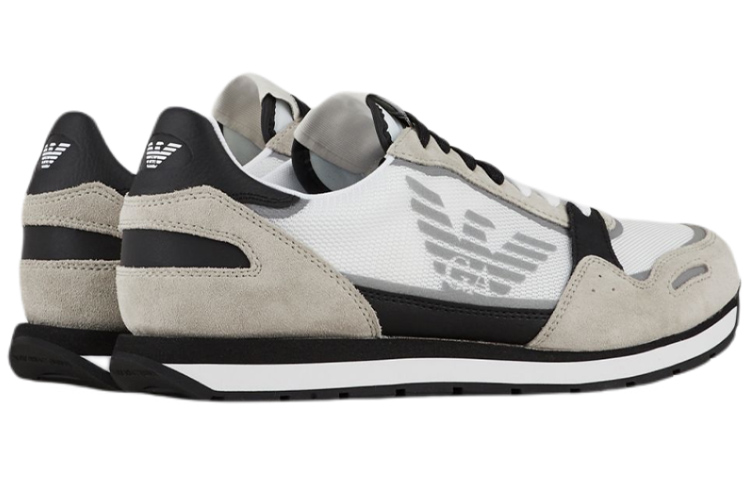 Purchase 엠포리오 아르마니 베이지 레더 로고 스니커즈 X4X537XM678N638