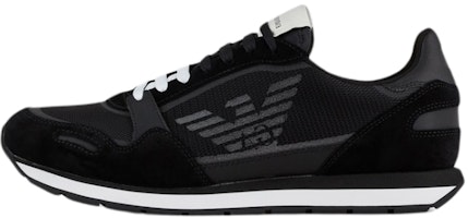 Emporio Armani Logo Leather Sneaker 'Black Eagle' X4X537XM678N639 Emporio Armani Logo Leather Sneaker 'Black Eagle' X4X537XM678N639
