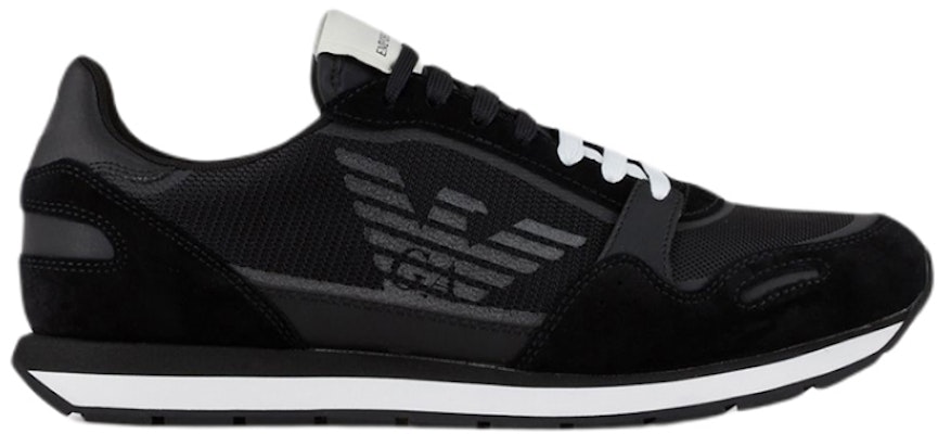 Emporio Armani Logo Leather Sneaker 'Black Eagle' X4X537XM678N639 Order Emporio Armani Logo Leather Sneaker 'Black Eagle' X4X537XM678N639