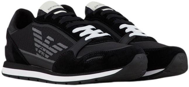 엠포리오 아르마니 블랙 이글 가죽 스니커즈 X4X537XM678N639 Lookbook 엠포리오 아르마니 블랙 이글 가죽 스니커즈 X4X537XM678N639