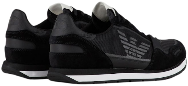 엠포리오 아르마니 블랙 이글 가죽 스니커즈 X4X537XM678N639 Shop 엠포리오 아르마니 블랙 이글 가죽 스니커즈 X4X537XM678N639