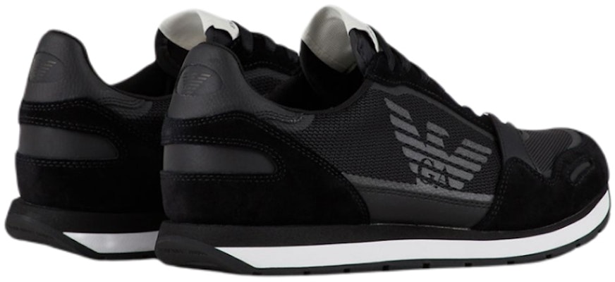 Emporio Armani Logo Leather Sneaker 'Black Eagle' X4X537XM678N639 Shop Emporio Armani Logo Leather Sneaker 'Black Eagle' X4X537XM678N639