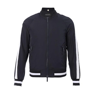 Emporio Armani Logo Long Sleeve Jacket for Men in Navy Blue 3H1BC4-1NSFZ-0922