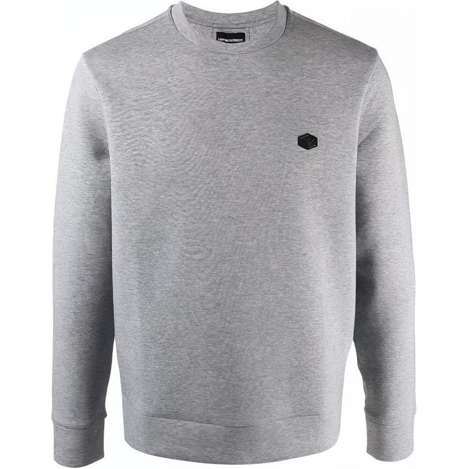 Emporio Armani Logo Patch Crewneck Sweatshirt Grey 8N1MD1-1JHSZ-0630